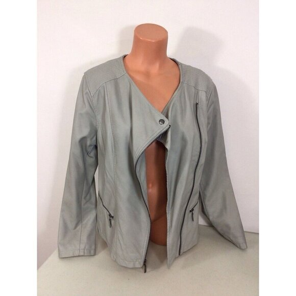 Alfani Leather Jacket Womens Large - Picture 6 of 6